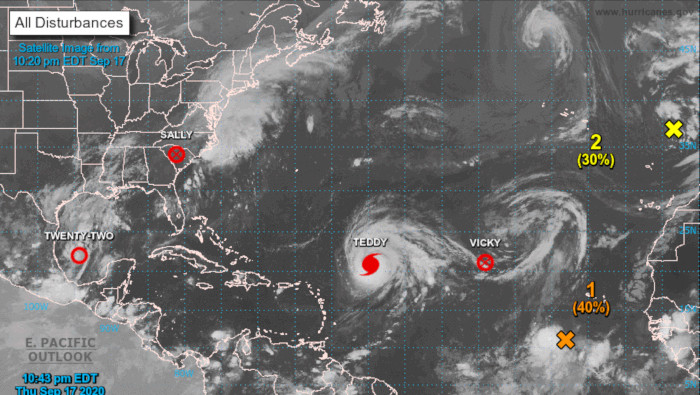 El sistema podría alcanzar la categoría de huracán para el domingo entrante.