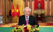 El jefe de Estado de Vietnam, Nguyễn Phú Trọng, pidió el fin del embargo económico que recae contra Cuba así como el fin de todas las sanciones unilaterales.