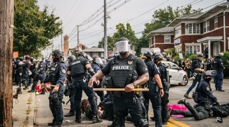 Las calles de Louisville sufrieron un enfrentamiento brutal entre las fuerzas del orden y los manifestantes.