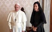 La vicepresidenta abordó la cooperación del Gobierno ecuatoriano y la Santa Sede ante temas como la lucha contra el hambre.