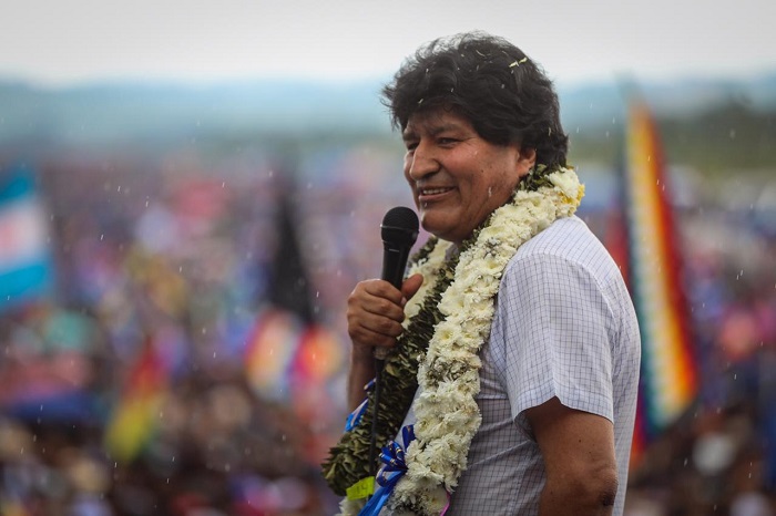 Evo expresó que ha sido “impresionante” el recibimiento del pueblo desde su llegada a Bolivia.