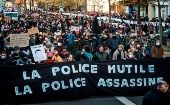 Miles de franceses se manifestaron el sábado en contra del abuso policial y la nueva ley de seguridad impulsada por el gobierno.