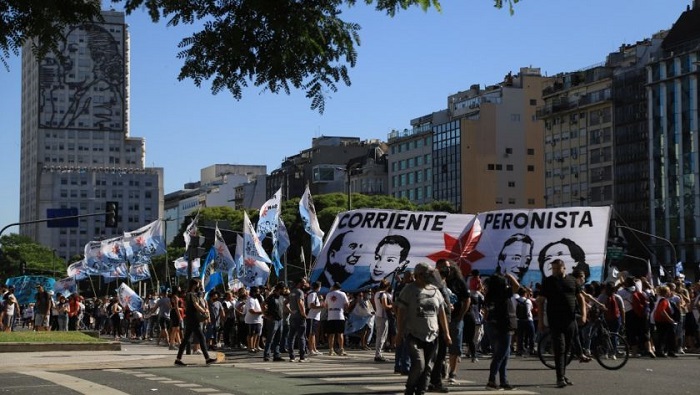 La marcha recorrió una céntrica zona de Buenos Aires y fue parte de la campaña 
