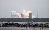 El cohete Gran Marcha-5B Y2, que llevó el módulo, despegó desde el Centro de Lanzamiento de Satélites Wenchang.