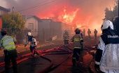El incendio se originó en una bodega de la empresa Epysa, ubicada en Castro, en la isla Grande de Chiloé.