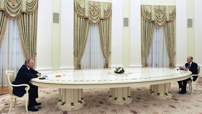 El diálogo entre Putin y Scholz fue el primer encuentro directo entre ambos dignatarios.