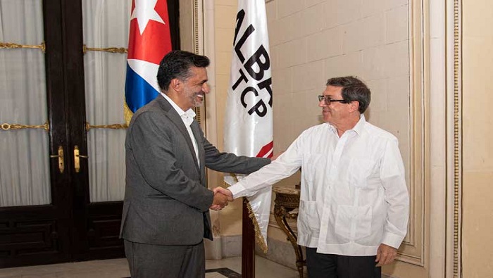 En el encuentro, el canciller Rodríguez expresó que el afianzamiento y desarrollo del ALBA-TCP resultan esenciales para Cuba.