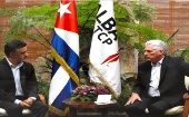 Sacha Llorenti, agradeció la contribución de Cuba al fortalecimiento de la ALBA-TCP. 