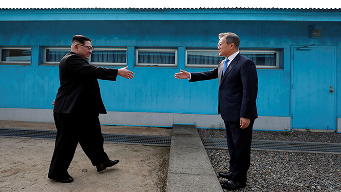 Los líderes coreanos se reunieron en 2018 para avanzar en el dialogo intercoreaño.