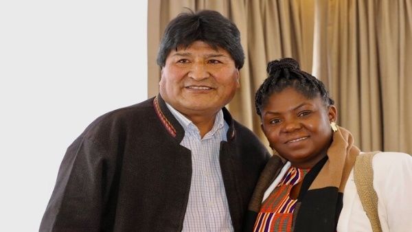 Vicepresidenta electa colombiana se reúne con Evo Morales