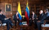 El encuentro entre Leyva y Plasencia se produjo de manera privada en la sede de la Cancillería colombiana.