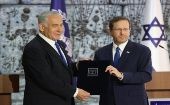 Herzog (derecha, en la foto) aseguró que la reforma judicial que promueve Netanyahu (izquierda) va en contra de los fundamentos democráticos de Israel.