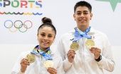 Paola Longoria y Eduardo Portillo, de México, se llevaron medallas de oro en la competencia de dobles mixtos de rácquetbol.