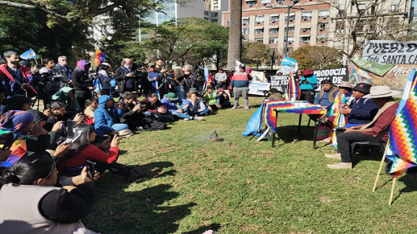 Continúa vigilia del Tercer Malón de Paz en Argentina