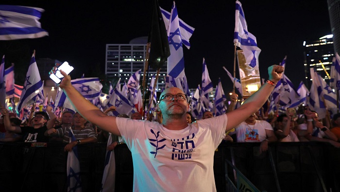 Israel vivipo la 31° jornada de movilizaciones contra la reforma judicial promovida por el primer ministro Benjamín Netanyahu.