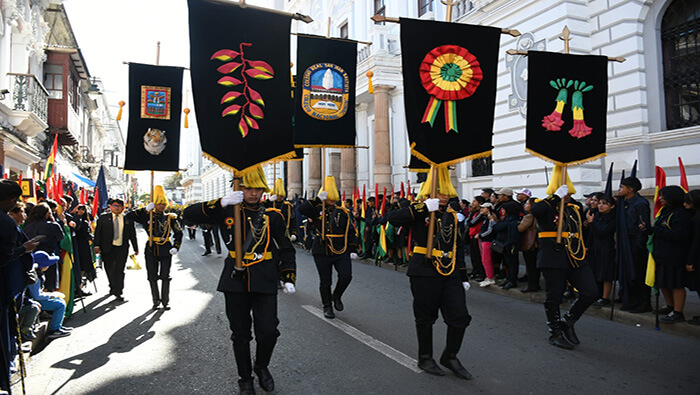 Ciudad boliviana de Sucre se alista para celebrar un nuevo aniversario de la independencia de Bolivia.