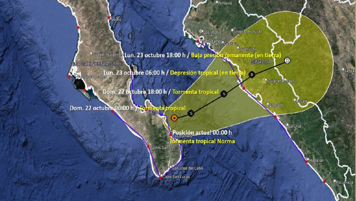 El mandatario aseguró que no hubo pérdidas humanas pese a que el ciclón ingresó al territorio mexicano como huracán categoría 2.