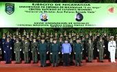 Los 57 nuevos oficiales fueron ascendidos al grado militar de teniente, informó el jefe del Ejército nicaragüense, general Avilés Castillo.