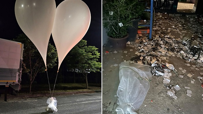 Las autoridades detectaron unos 260 globos que aterrizaron en distintas partes del país, incluida la capital, Seúl.